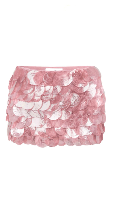 Glazed Sequin Mini Skirt