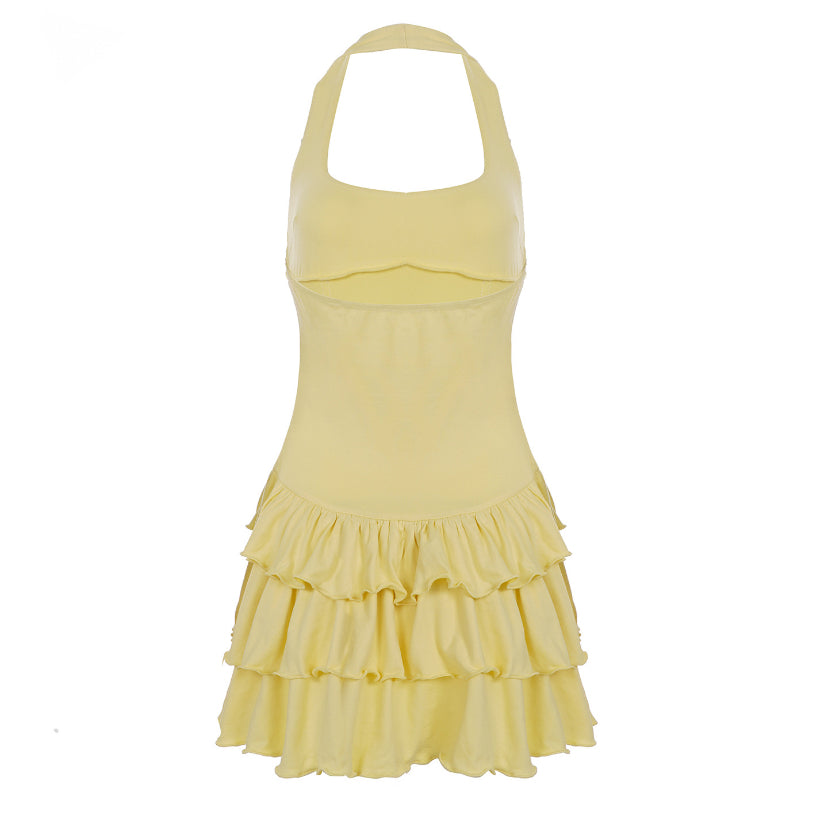 Soleil Tiered Corset Halter Dress